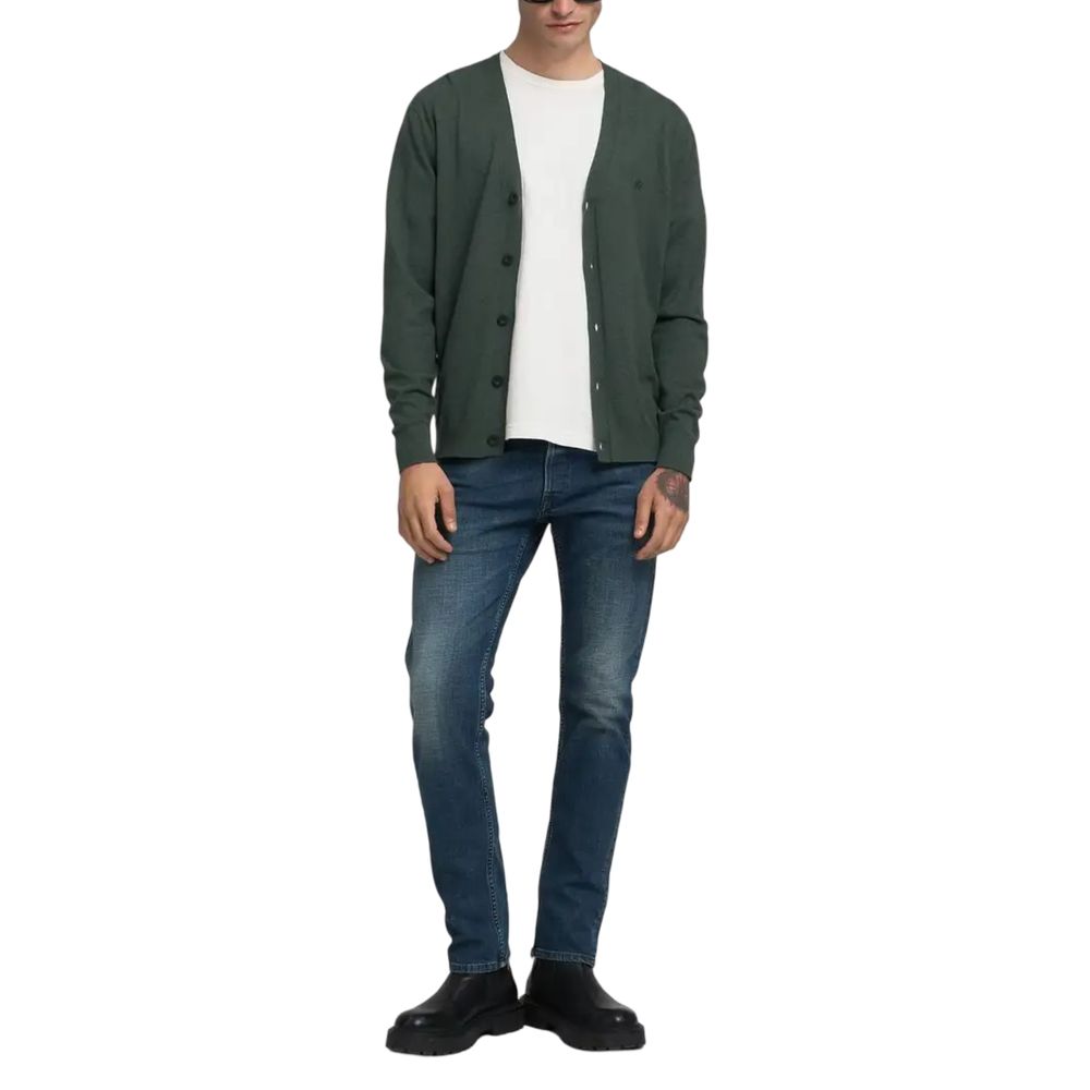 Replay Blue Cotton Relaxed Fit Jeans