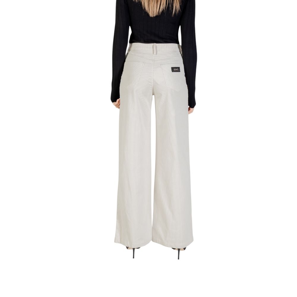 Liu Jo Beige Cotton Casual Pants