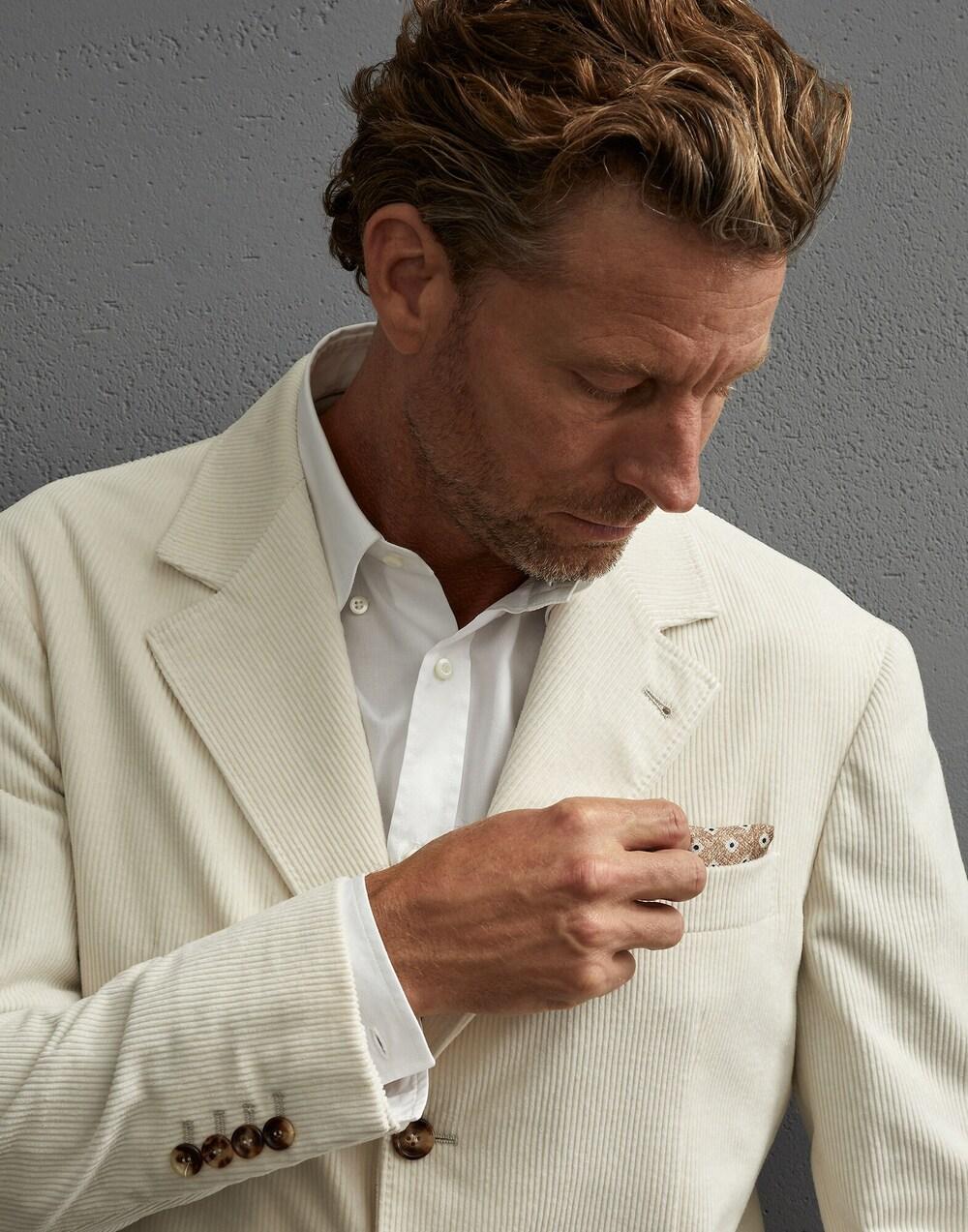 Brunello Cucinelli White Cotton Blazer