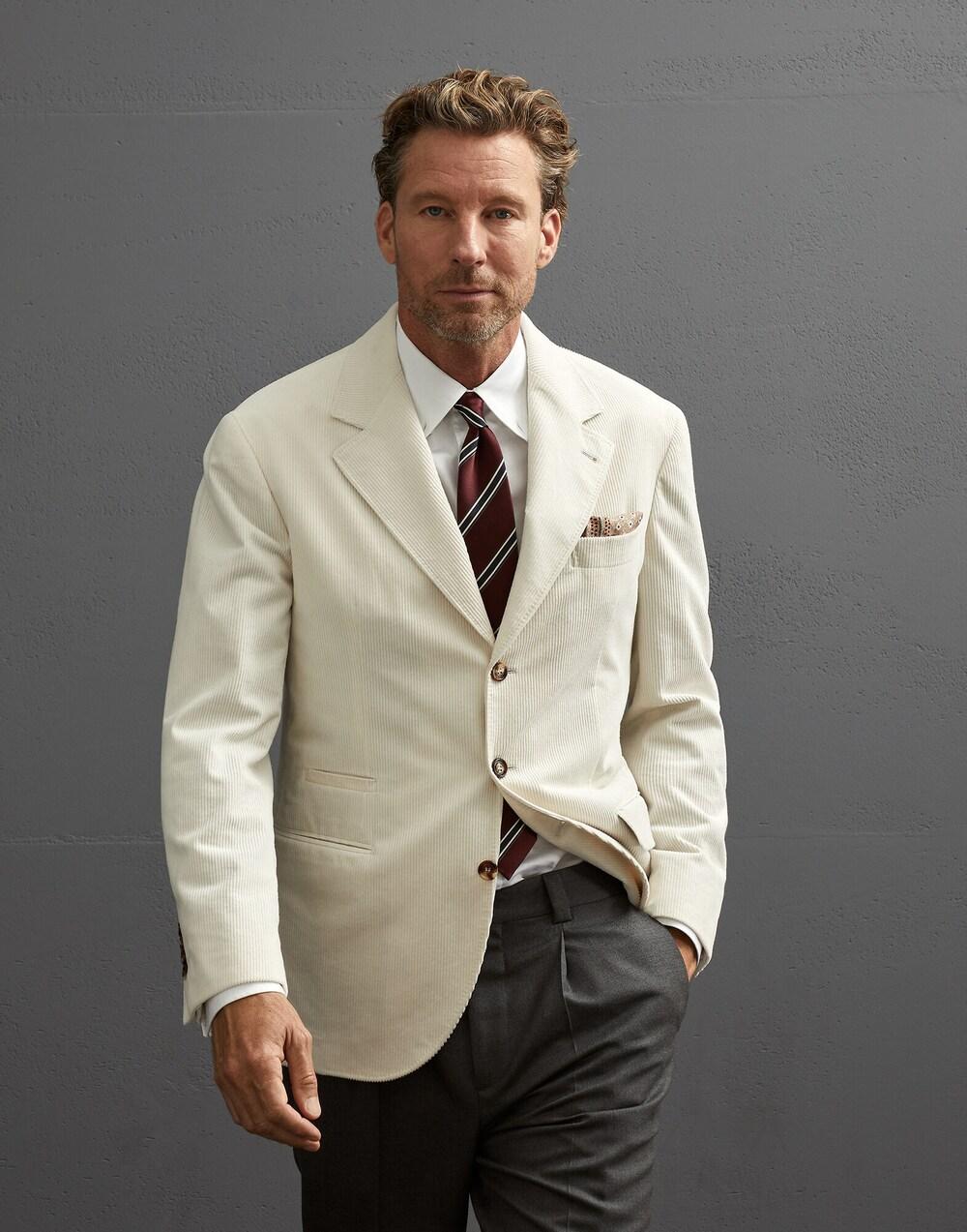 Brunello Cucinelli White Cotton Blazer