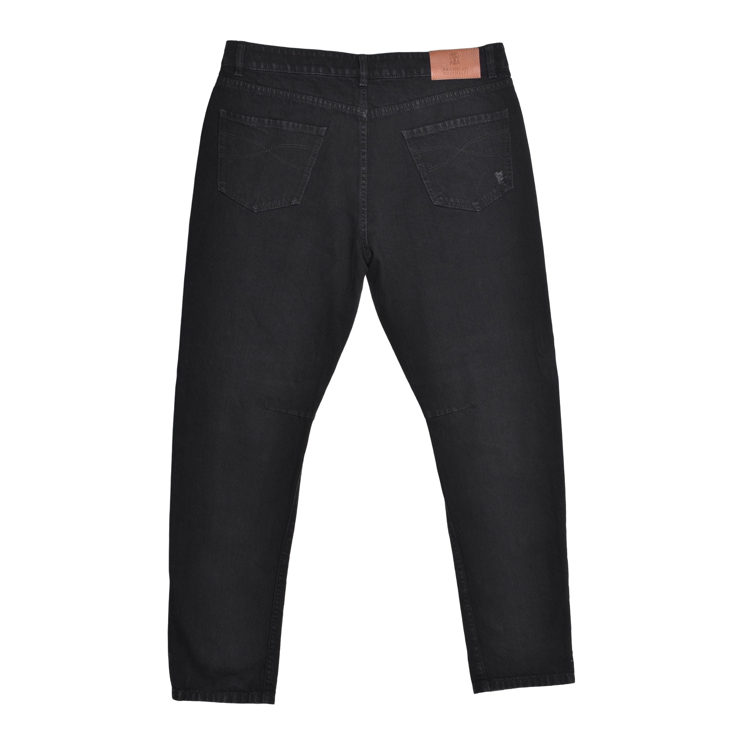 Brunello Cucinelli Black Cotton Jeans Denim