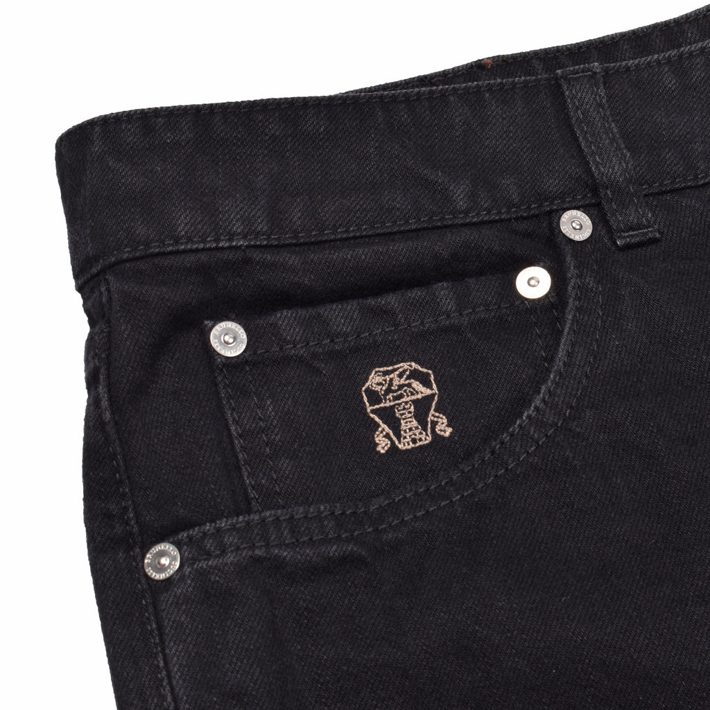 Brunello Cucinelli Black Cotton Jeans Denim