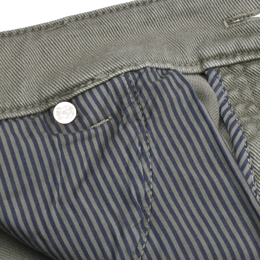 Brunello Cucinelli Army Cotton Slim Fit Jeans