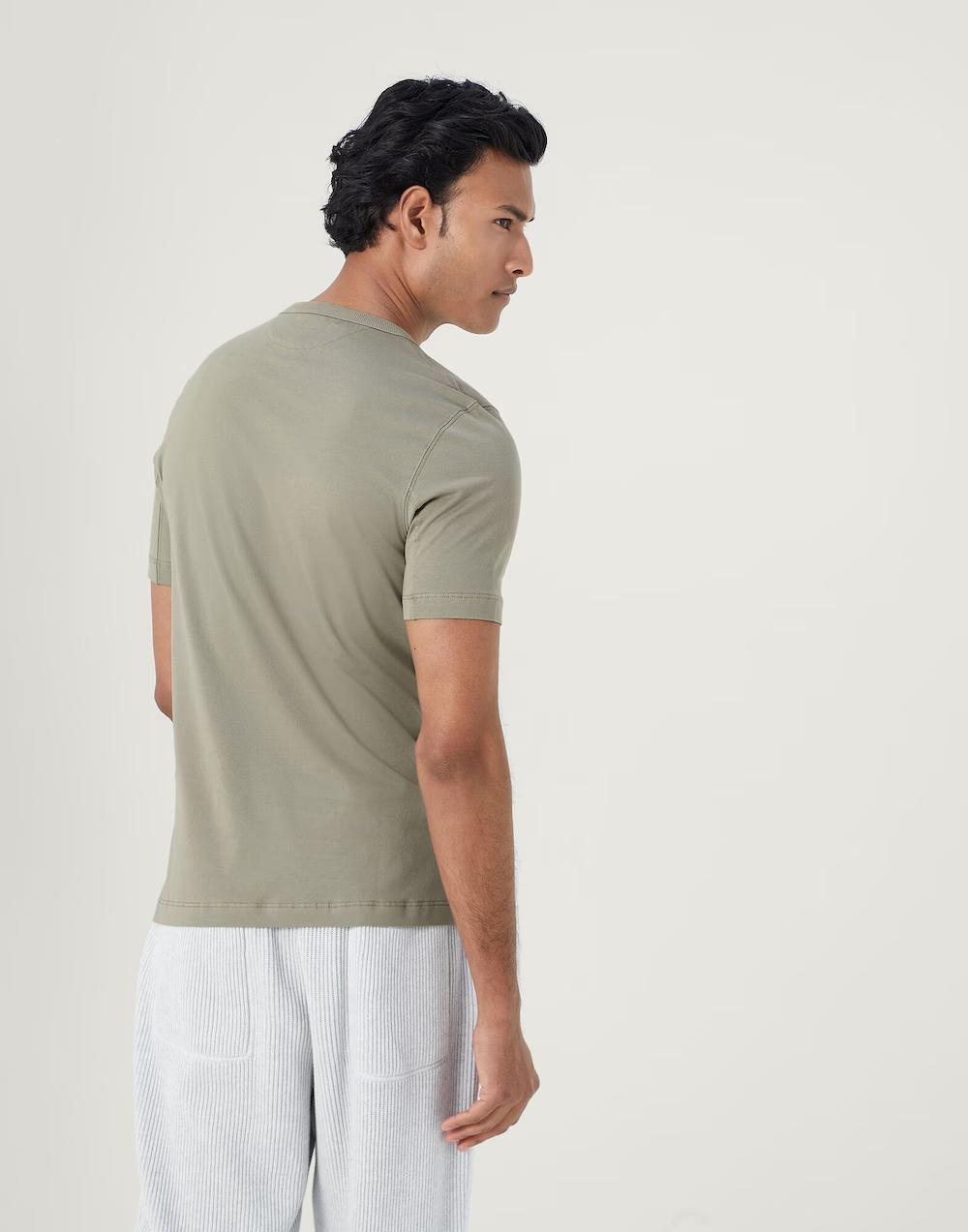 Brunello Cucinelli Green Cotton T-Shirt
