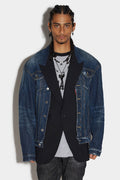 Dsquared² Navy Blue Fibres Denim Jacket