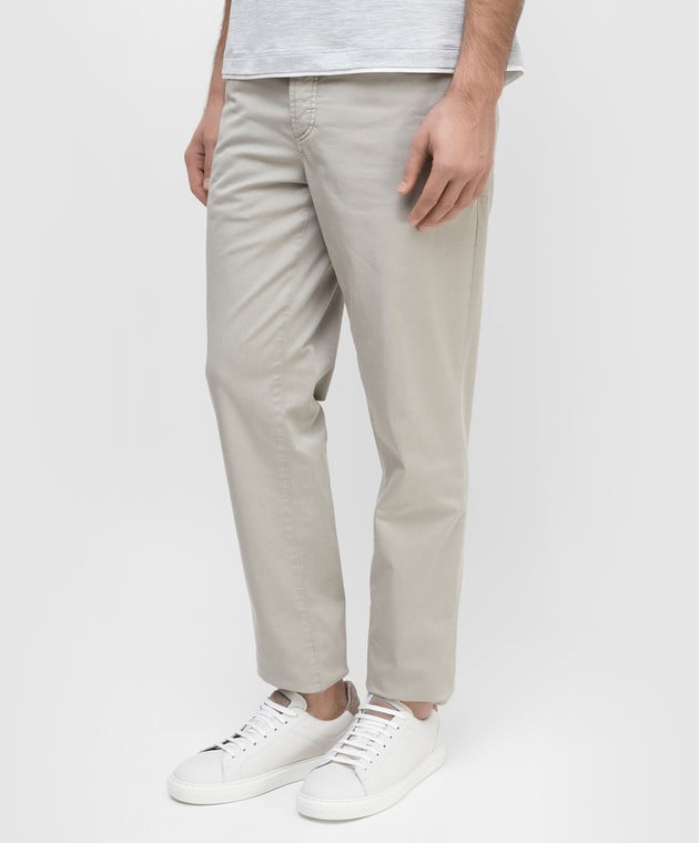 Brunello Cucinelli Beige Cotton Casual Pants