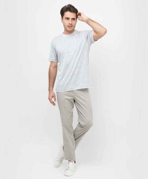 Brunello Cucinelli Beige Cotton Casual Pants