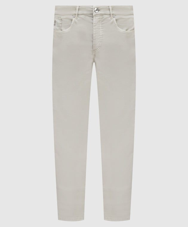 Brunello Cucinelli Beige Cotton Casual Pants