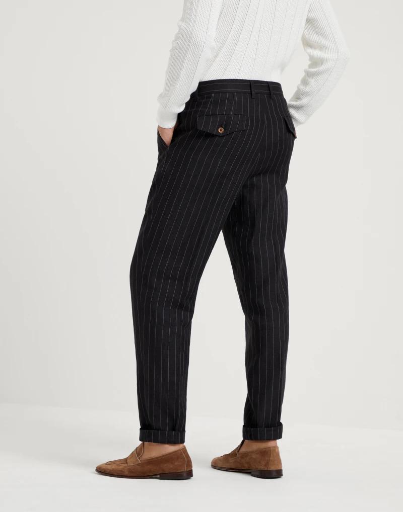 Brunello Cucinelli Black Linen Two-Piece Suit