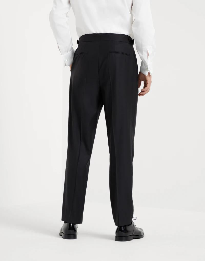 Brunello Cucinelli Black Wool Dress Pants