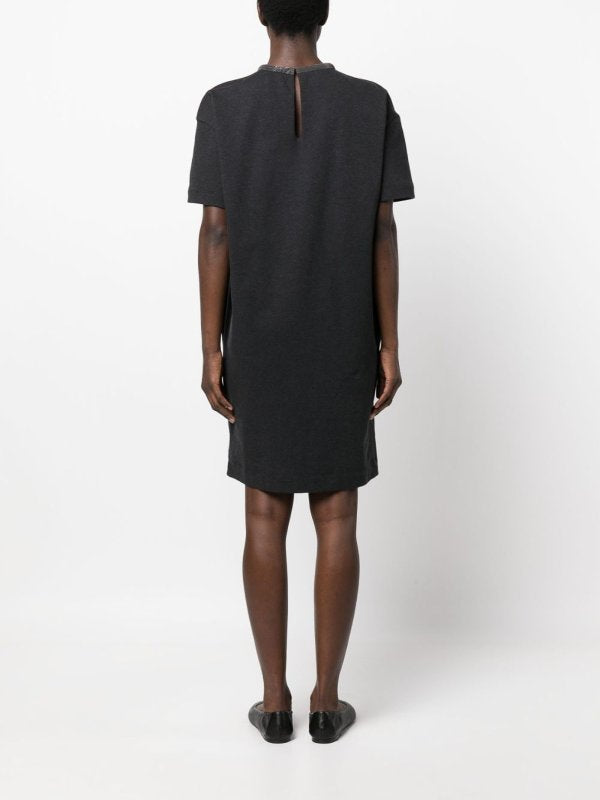 Brunello Cucinelli Gray Cotton Casual Dress