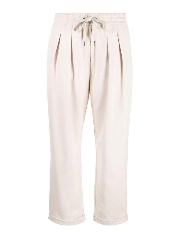 Brunello Cucinelli Beige Cotton Casual Pants