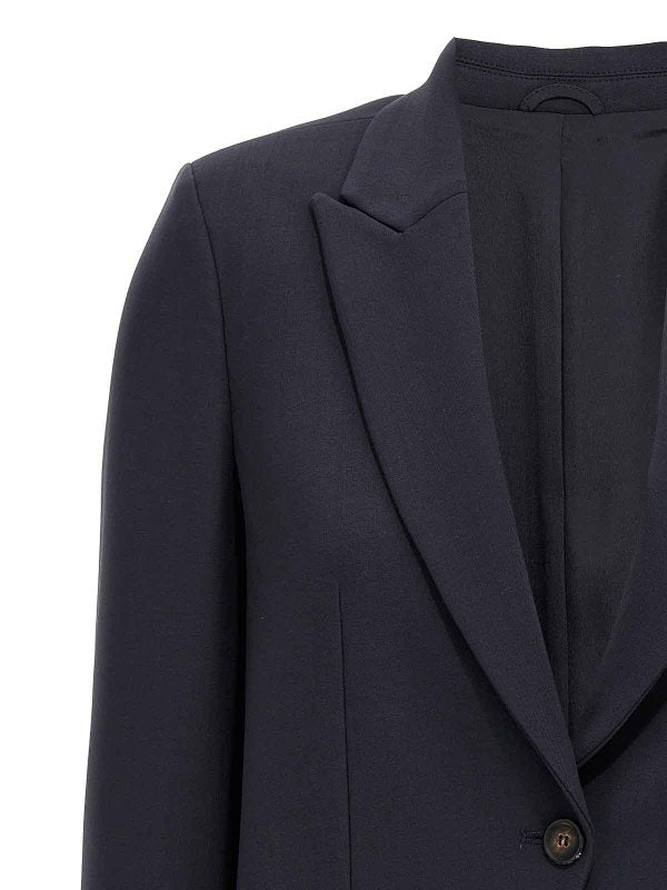 Brunello Cucinelli Blue Wool Blazer