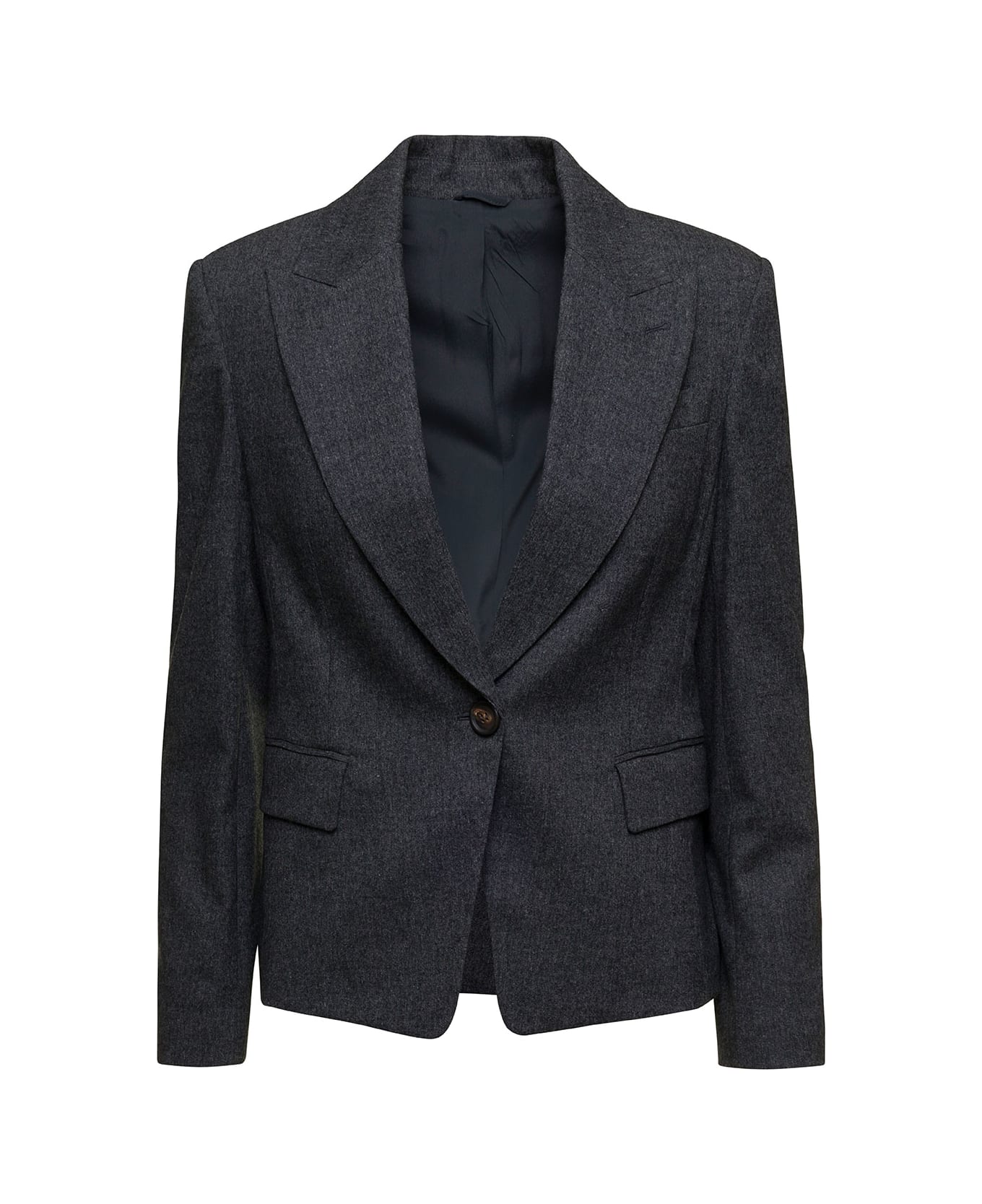 Brunello Cucinelli Gray Wool Blazer