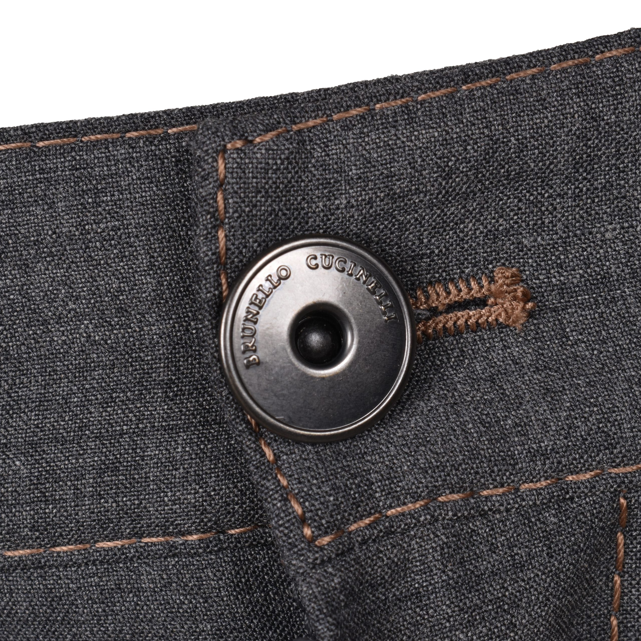 Brunello Cucinelli Gray Wool Casual Pants