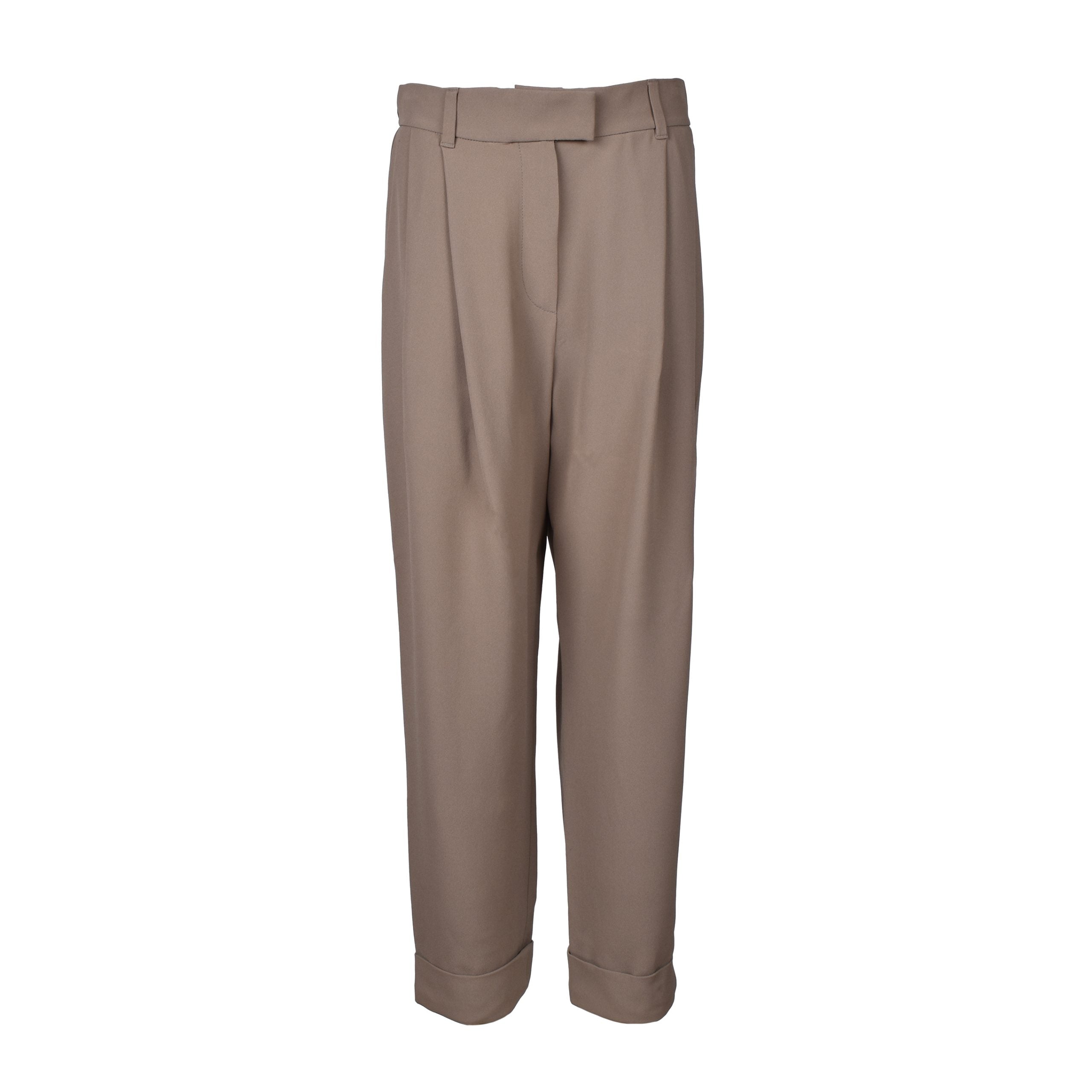 Brunello Cucinelli Beige Acetate Casual Pants