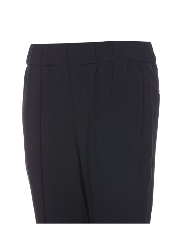 Brunello Cucinelli Blue Acetate Casual Pants