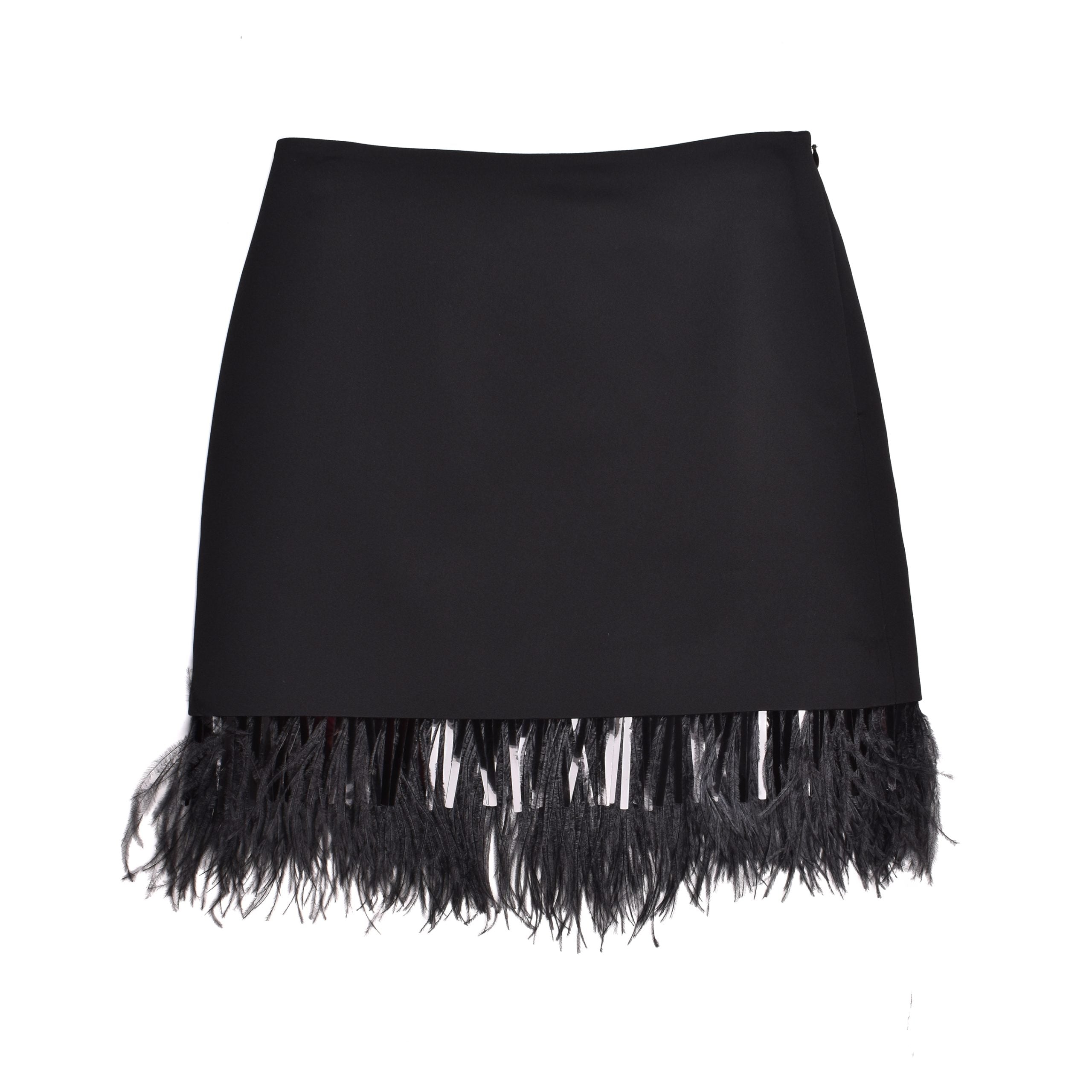 Brunello Cucinelli Black Acetate Mini Skirt