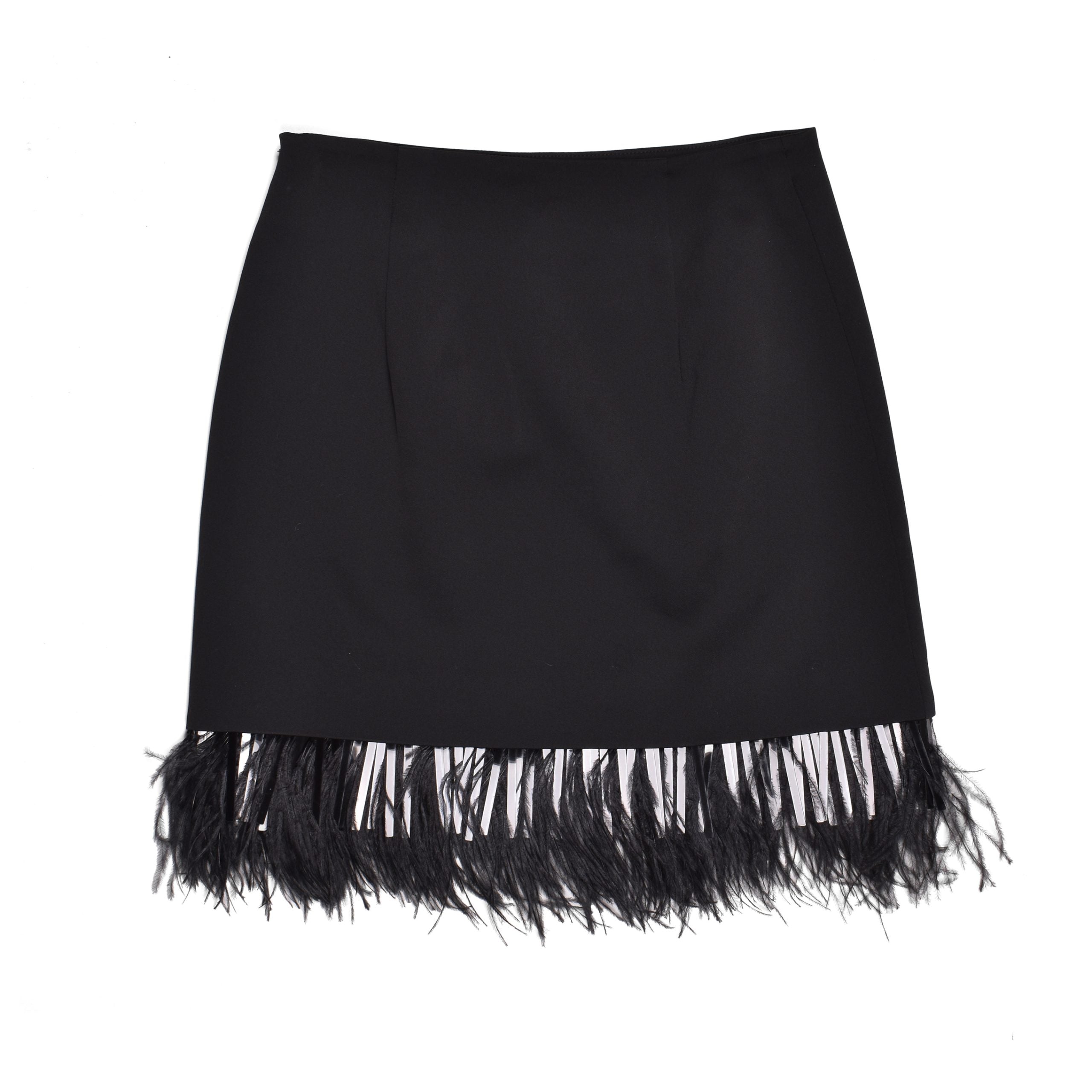 Brunello Cucinelli Black Acetate Mini Skirt