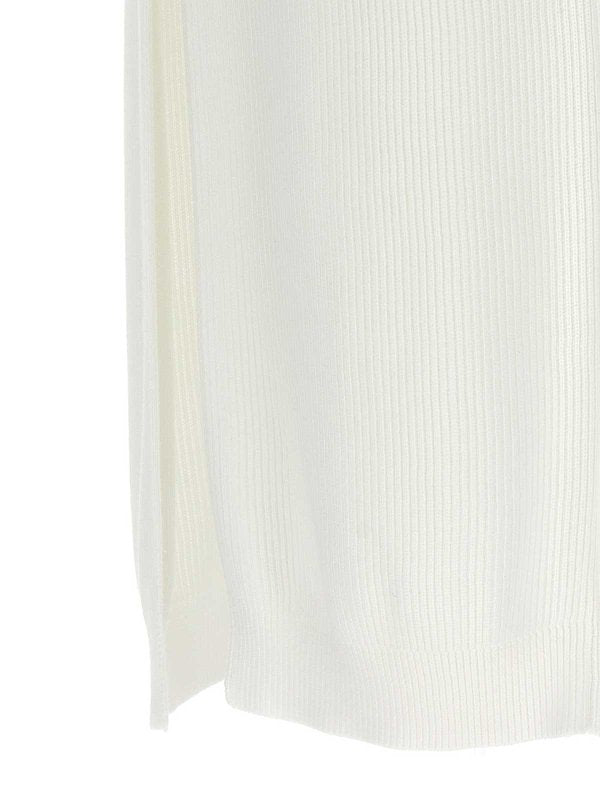 Brunello Cucinelli White Cotton Long Skirt