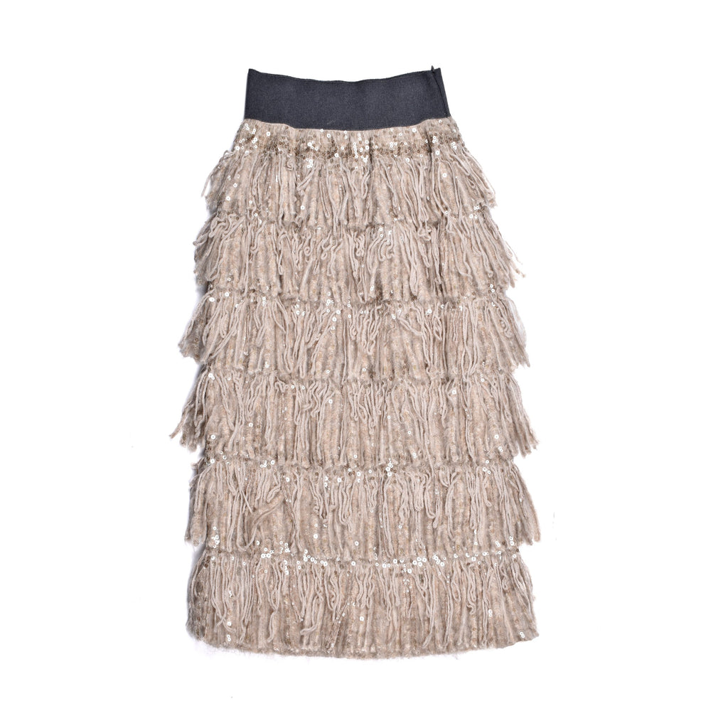 Brunello Cucinelli Beige Fabric Skirt