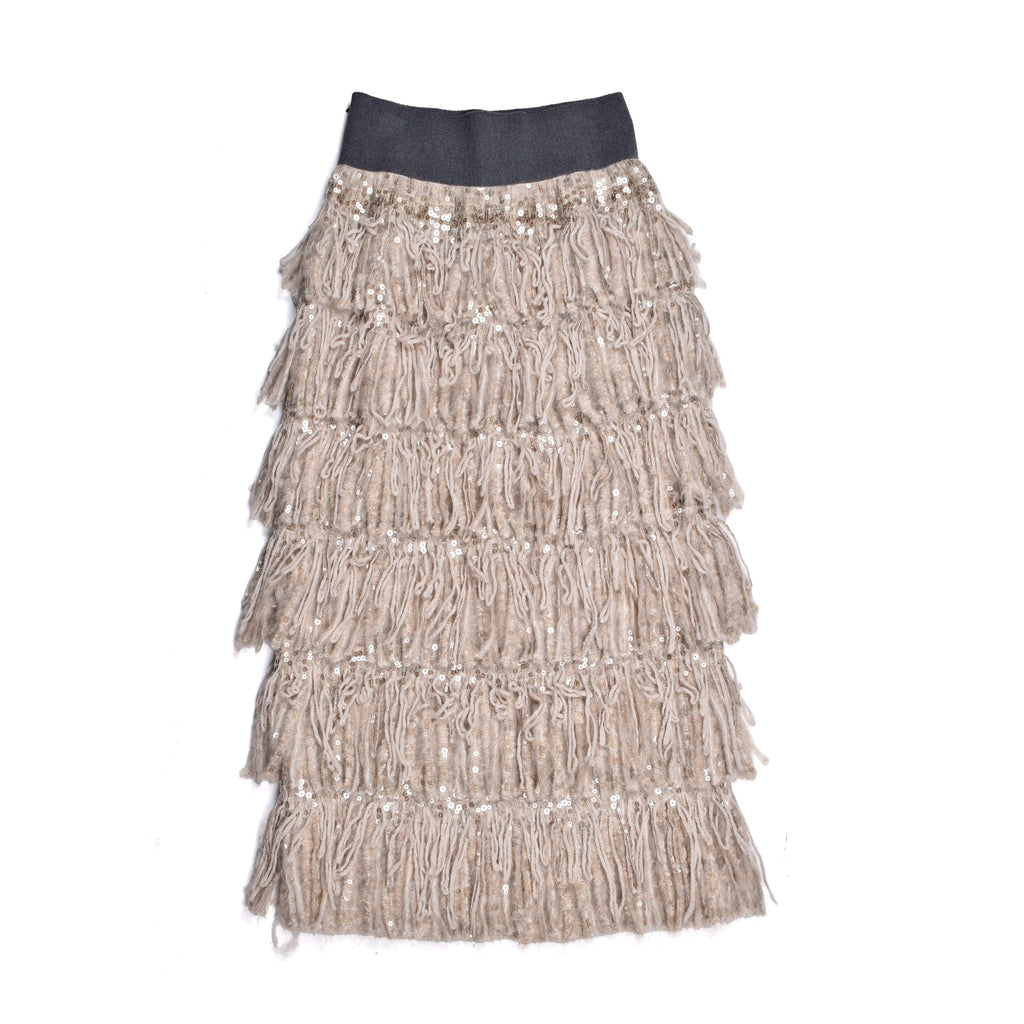 Brunello Cucinelli Beige Fabric Skirt