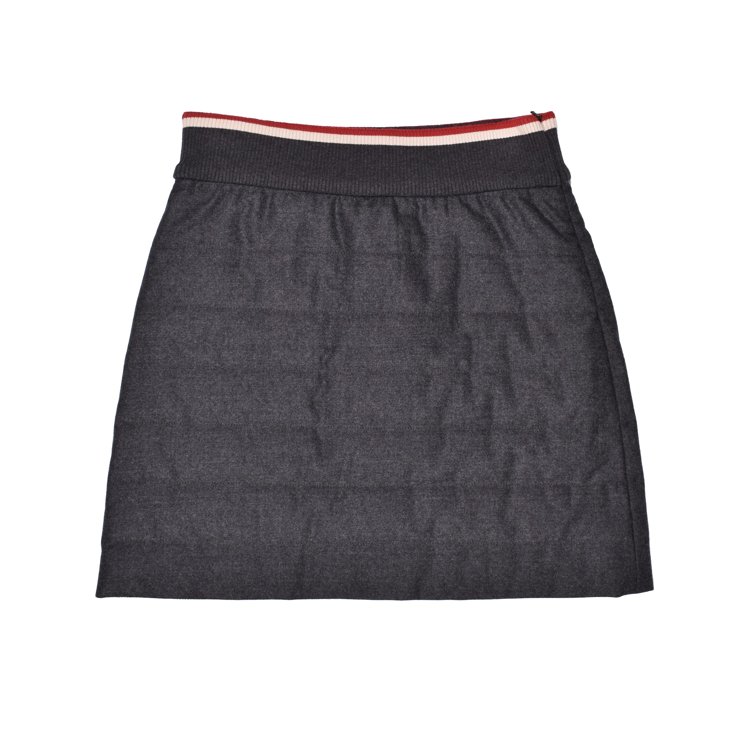 Brunello Cucinelli Gray Wool Skirt