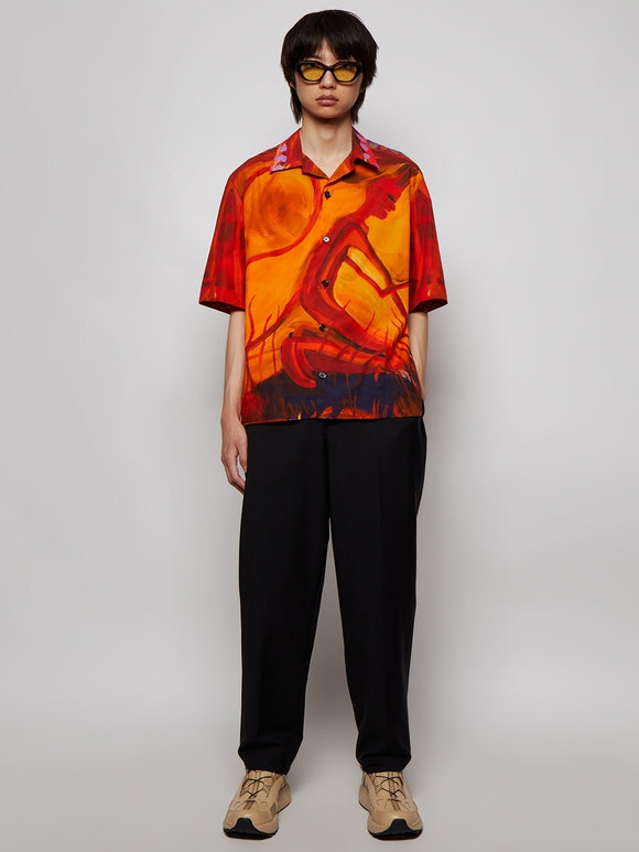 Givenchy Orange Fibres Pattern Shirt