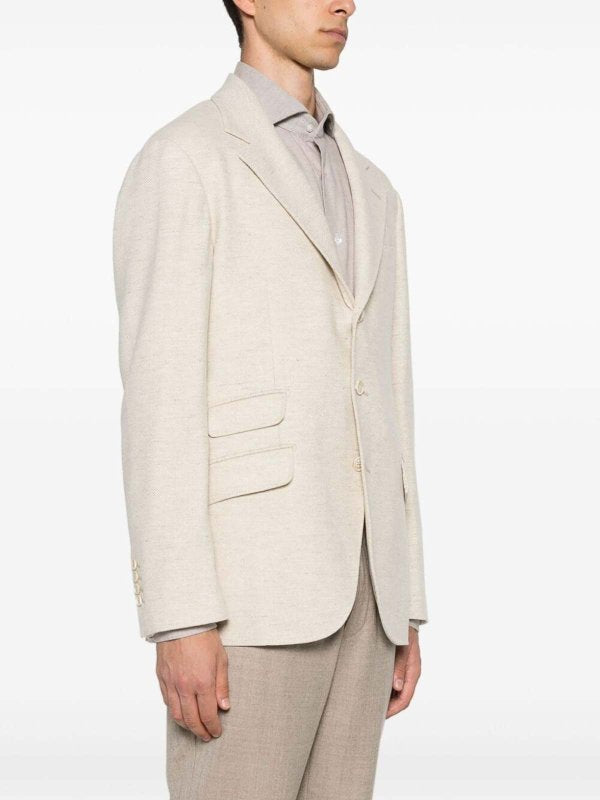 Brunello Cucinelli Yellow Wool Blazer