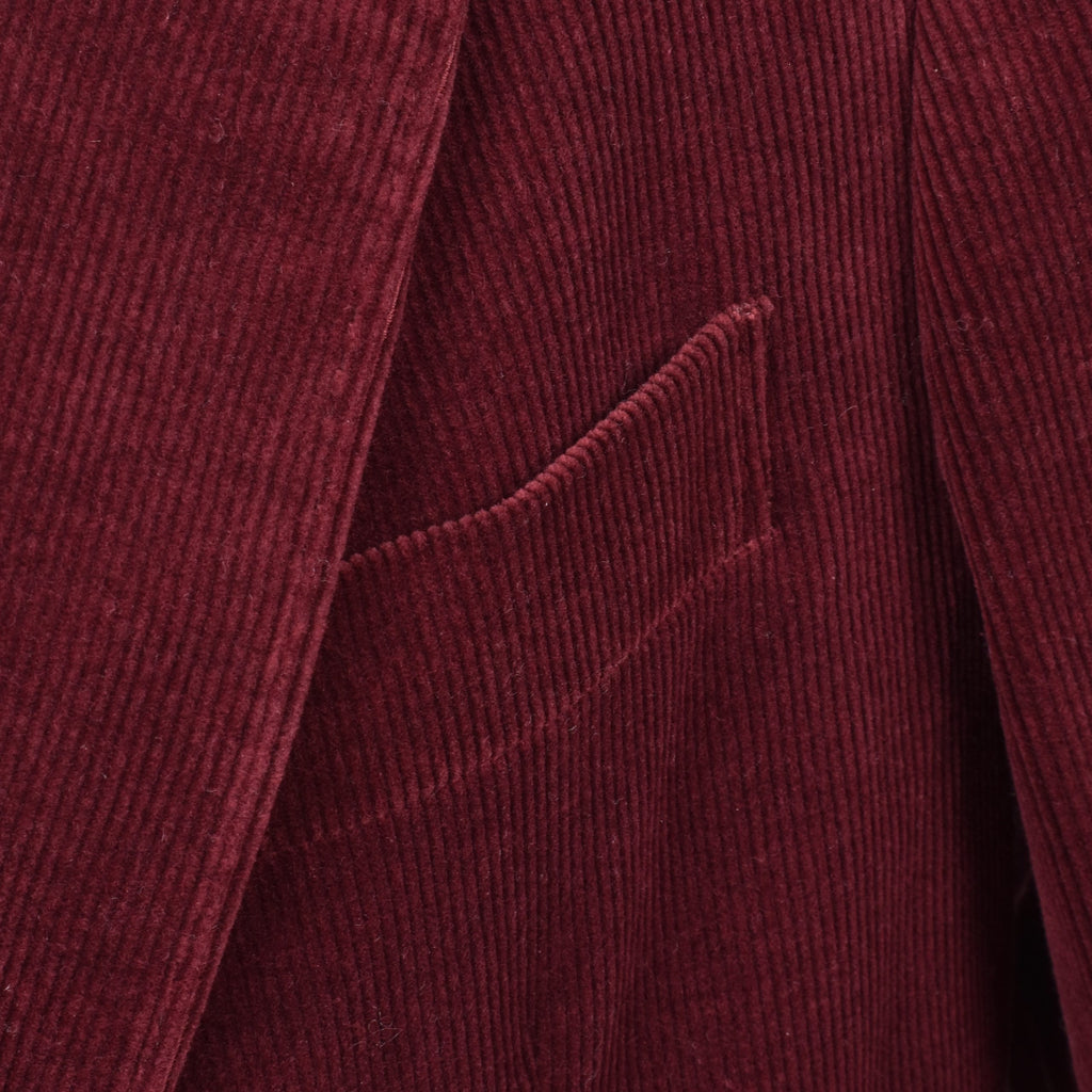 Brunello Cucinelli Burgundy Cotton Blazer