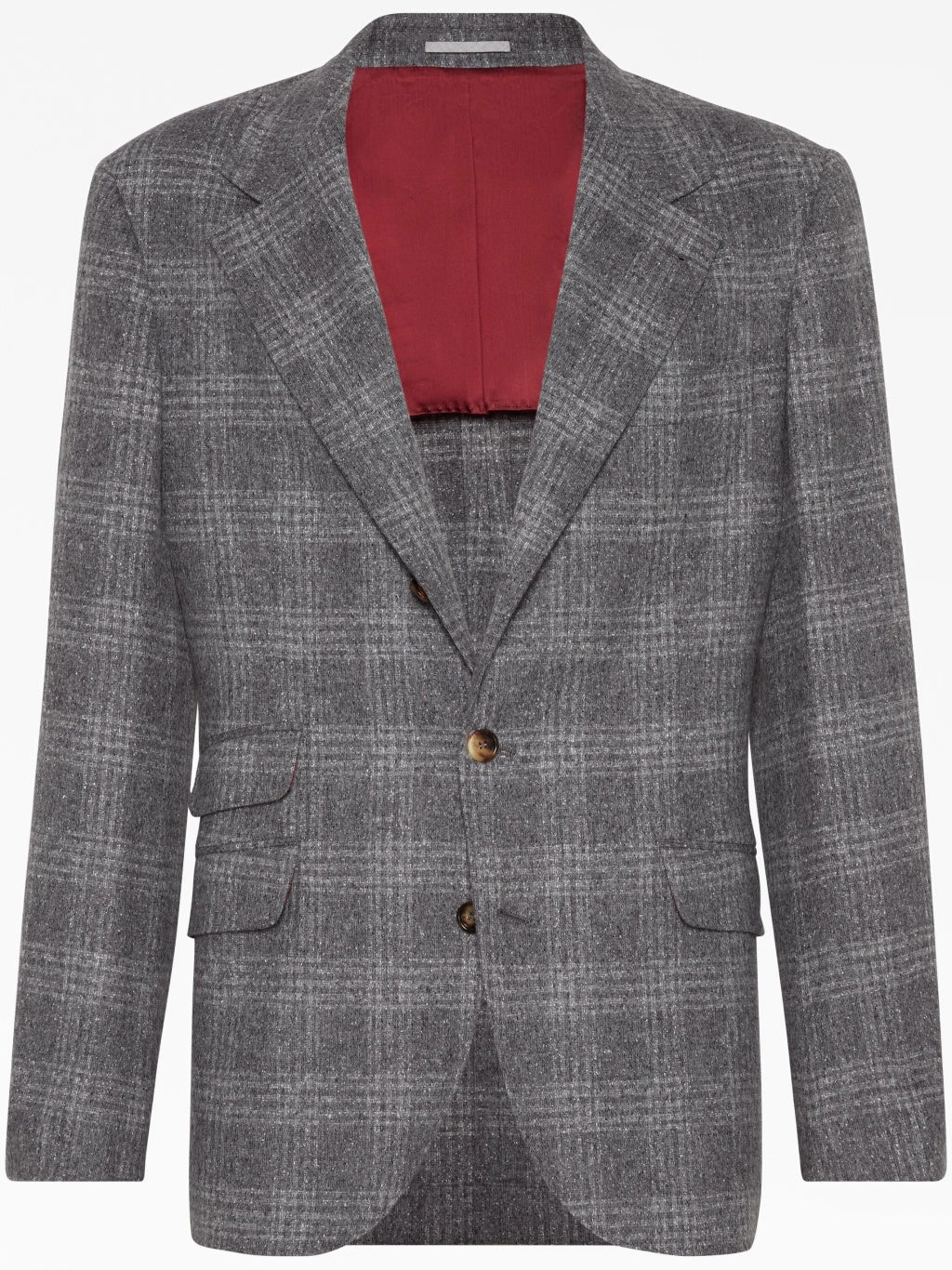 Brunello Cucinelli Gray Silk Blazer