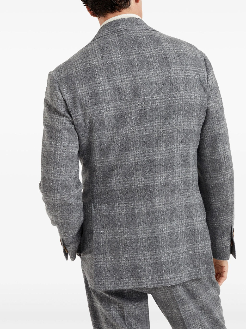 Brunello Cucinelli Gray Silk Blazer