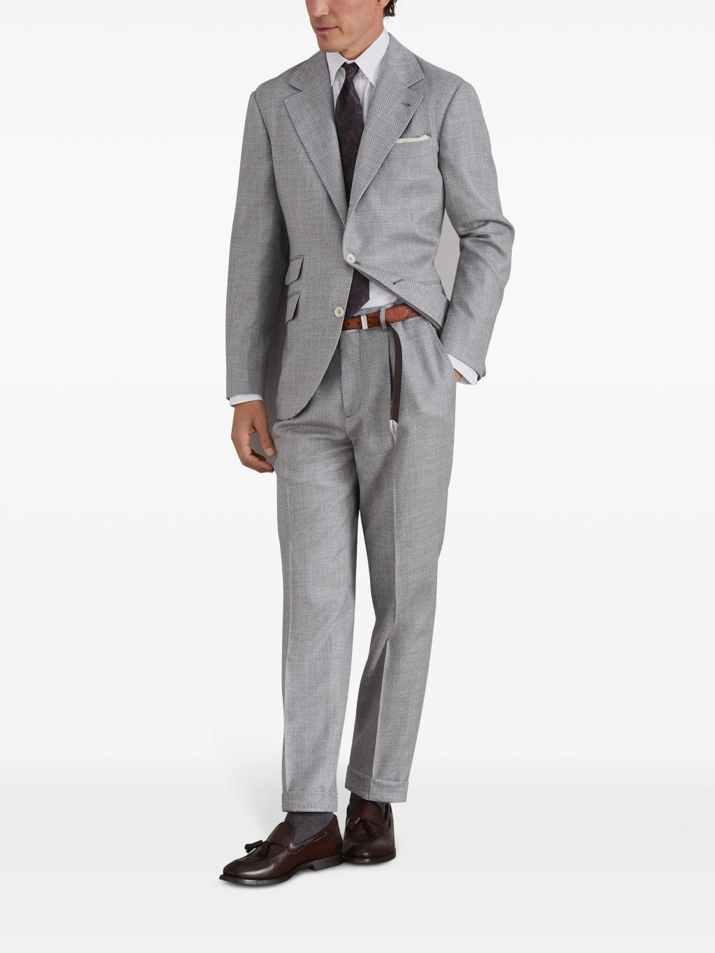 Brunello Cucinelli Gray Wool Blazer