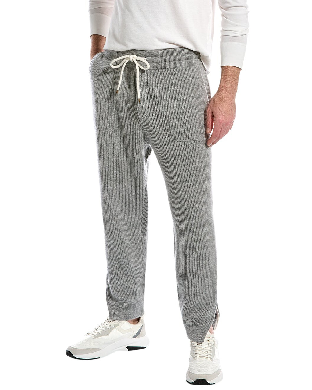 Brunello Cucinelli Gray Cashmere Joggers (Workout Pants)