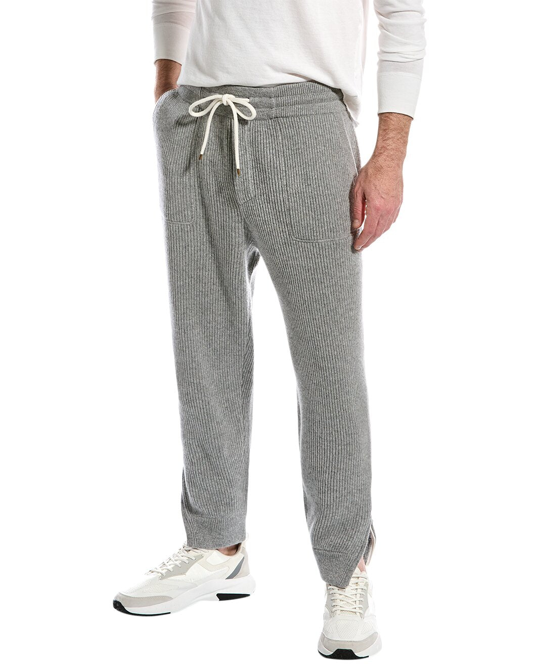 Brunello Cucinelli Gray Cashmere Joggers (Workout Pants)