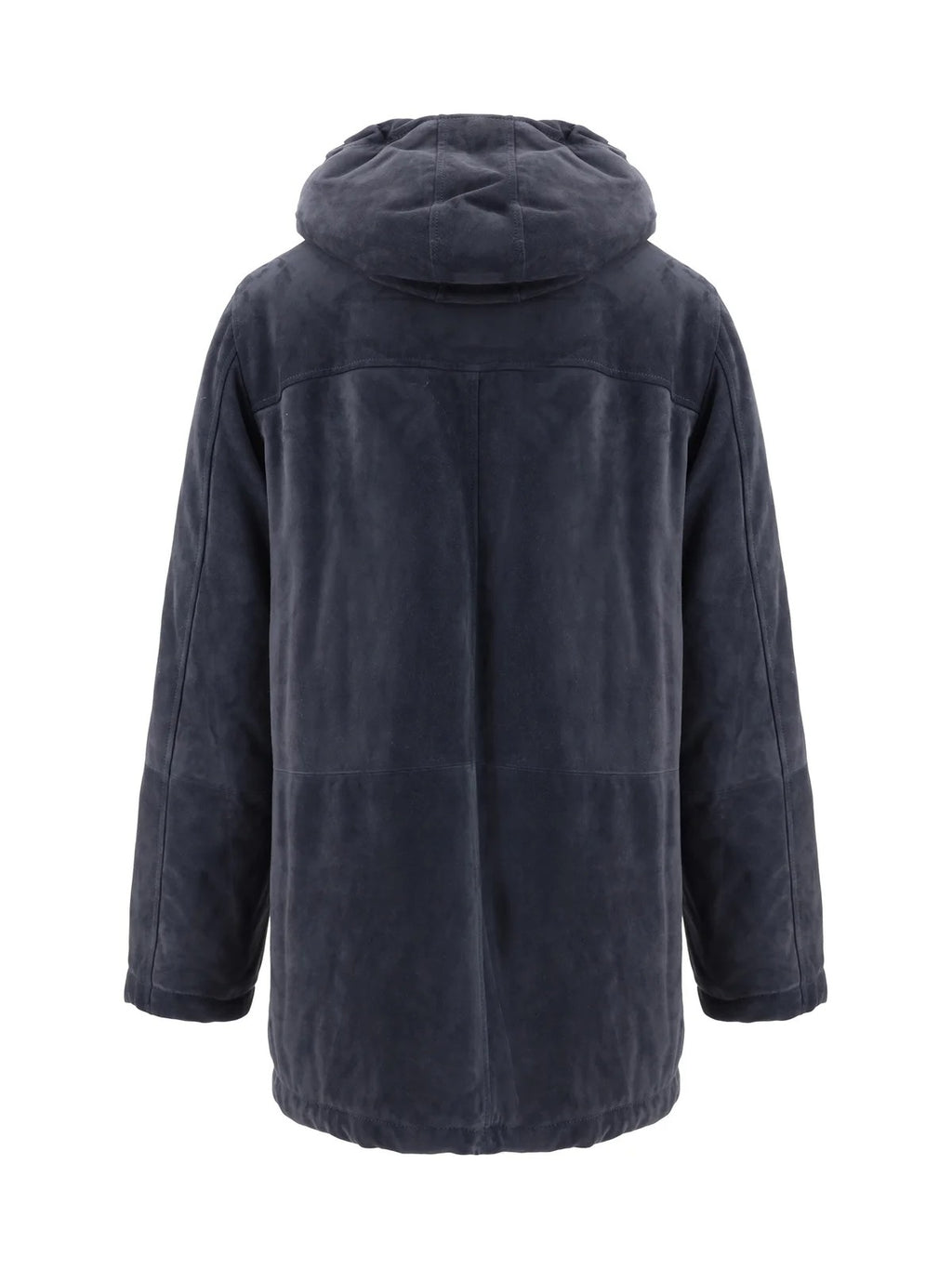 Brunello Cucinelli Blue Leather Jacket