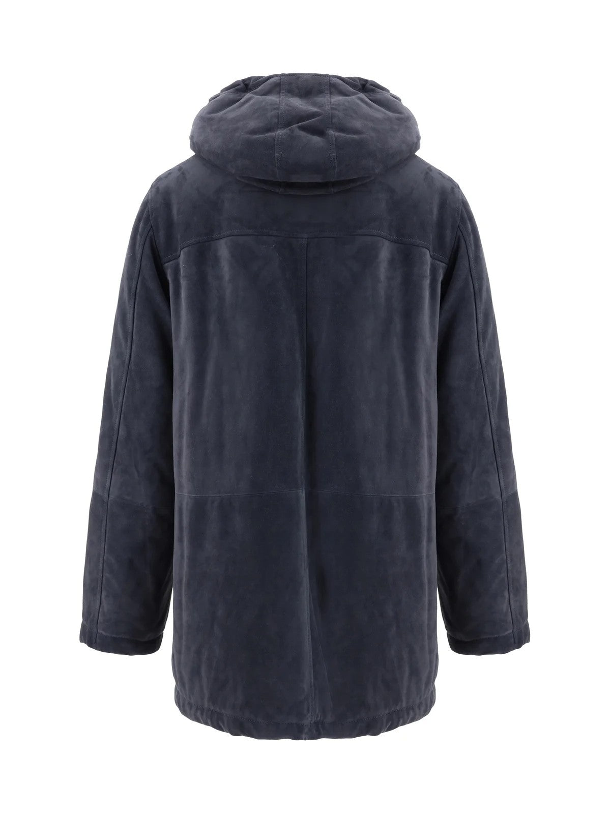 Brunello Cucinelli Blue Leather Jacket