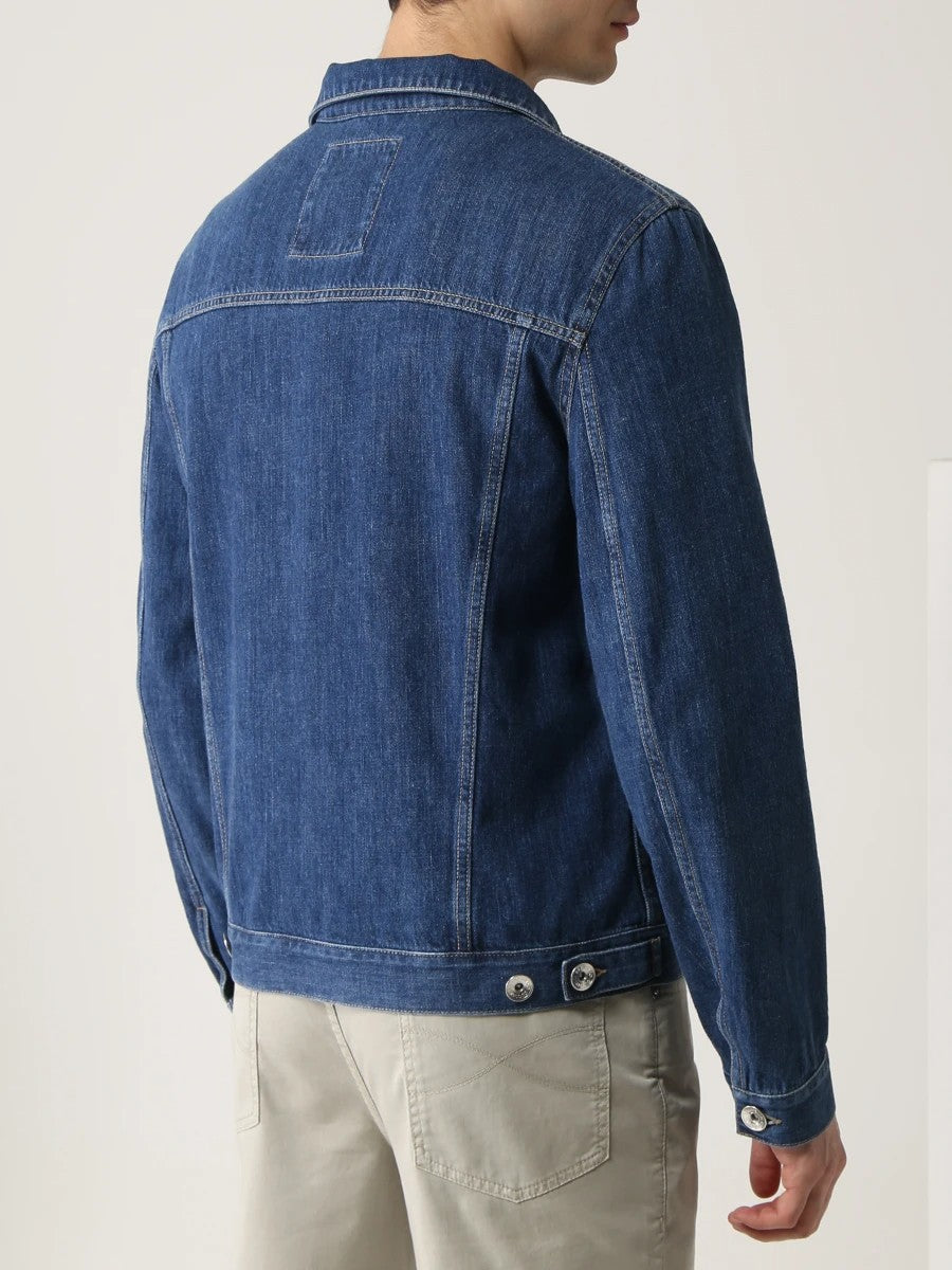 Brunello Cucinelli Blue Cotton Denim Jacket