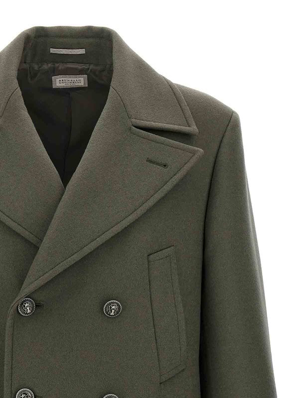 Brunello Cucinelli Army Wool Coat