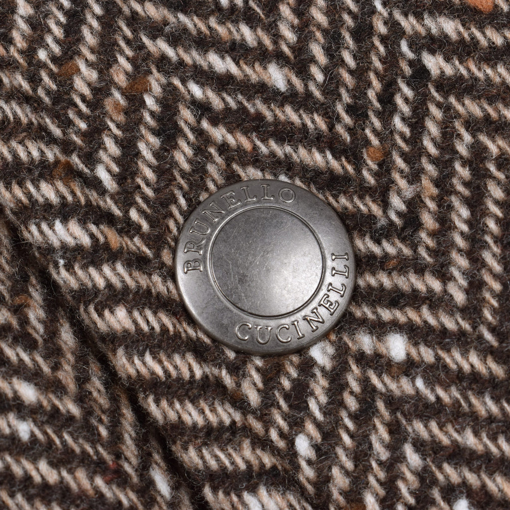 Brunello Cucinelli Brown Wool Sleveless Jacket