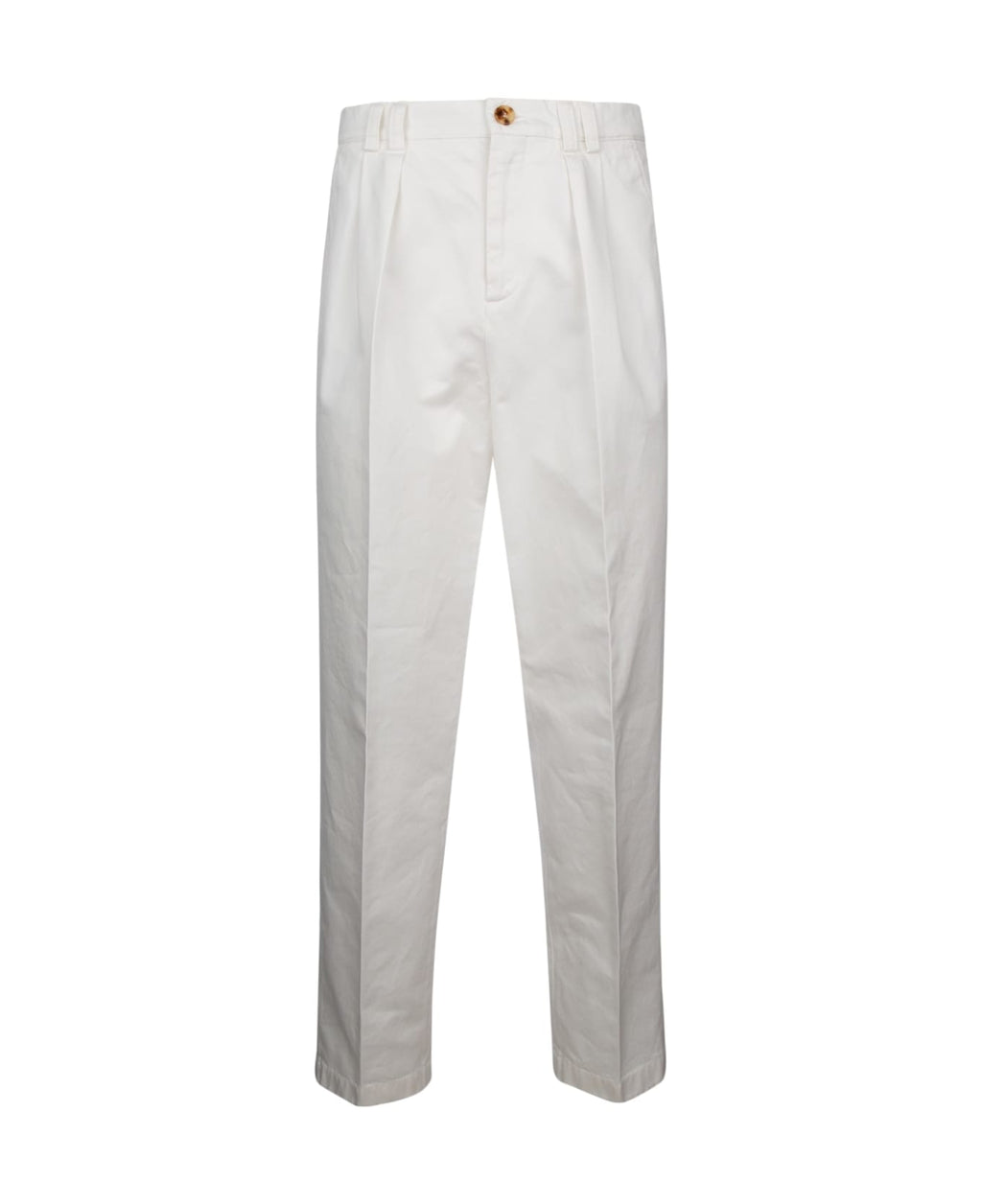 Brunello Cucinelli White Cotton Dress Pants