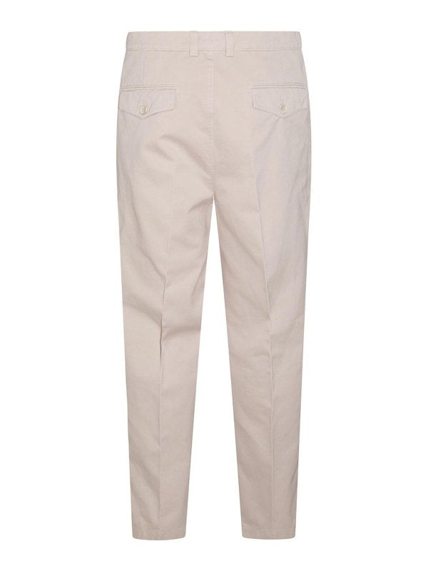 Brunello Cucinelli Beige Cotton Casual Pants