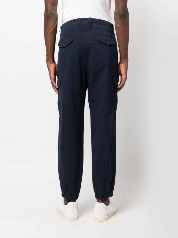 Brunello Cucinelli Blue Cotton Cargo Pants