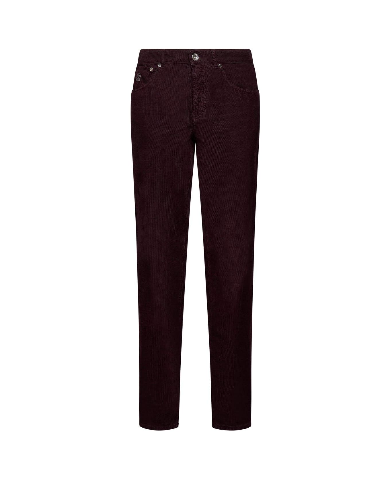Brunello Cucinelli Purple Cotton Casual Pants