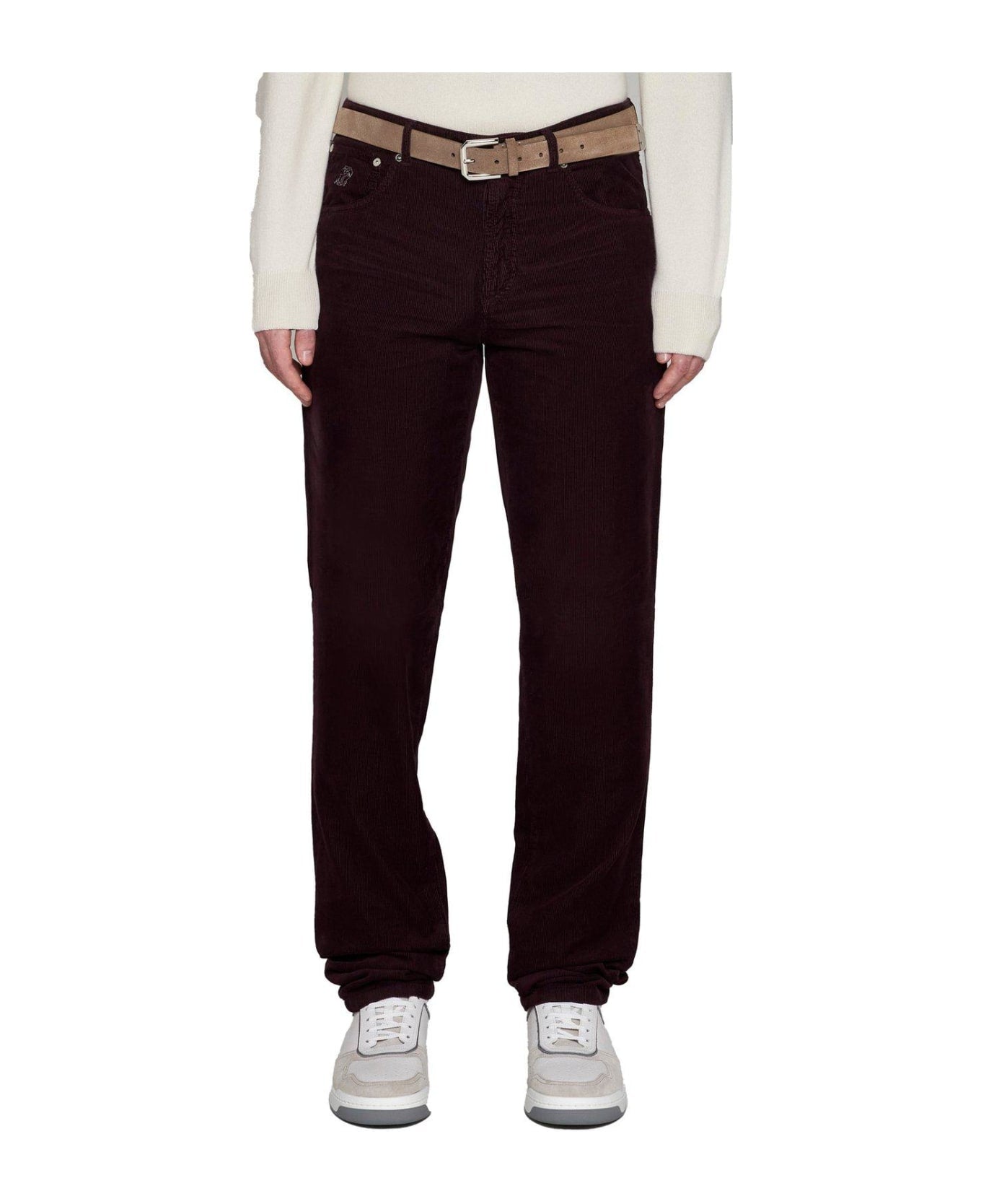 Brunello Cucinelli Purple Cotton Casual Pants