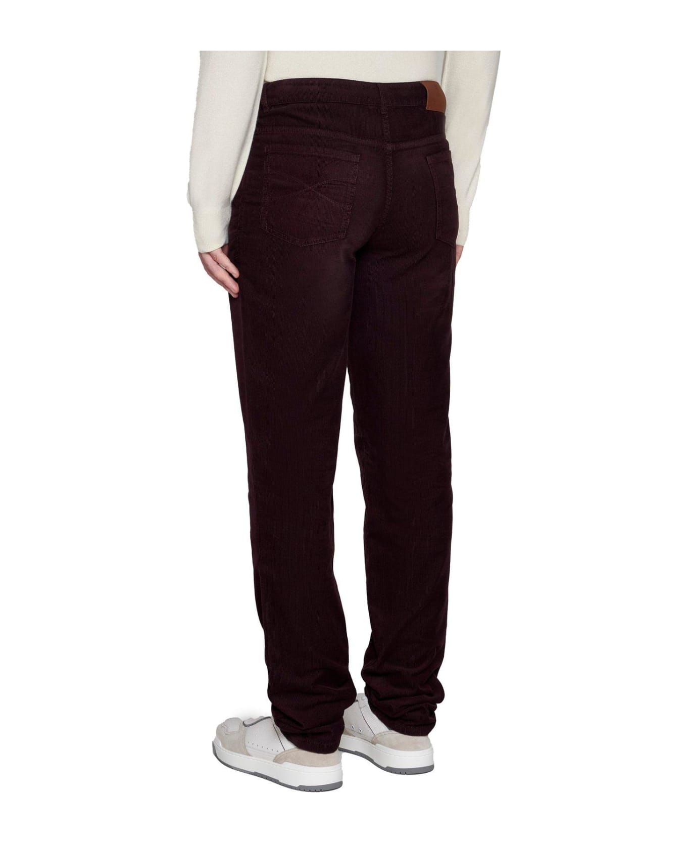 Brunello Cucinelli Purple Cotton Casual Pants