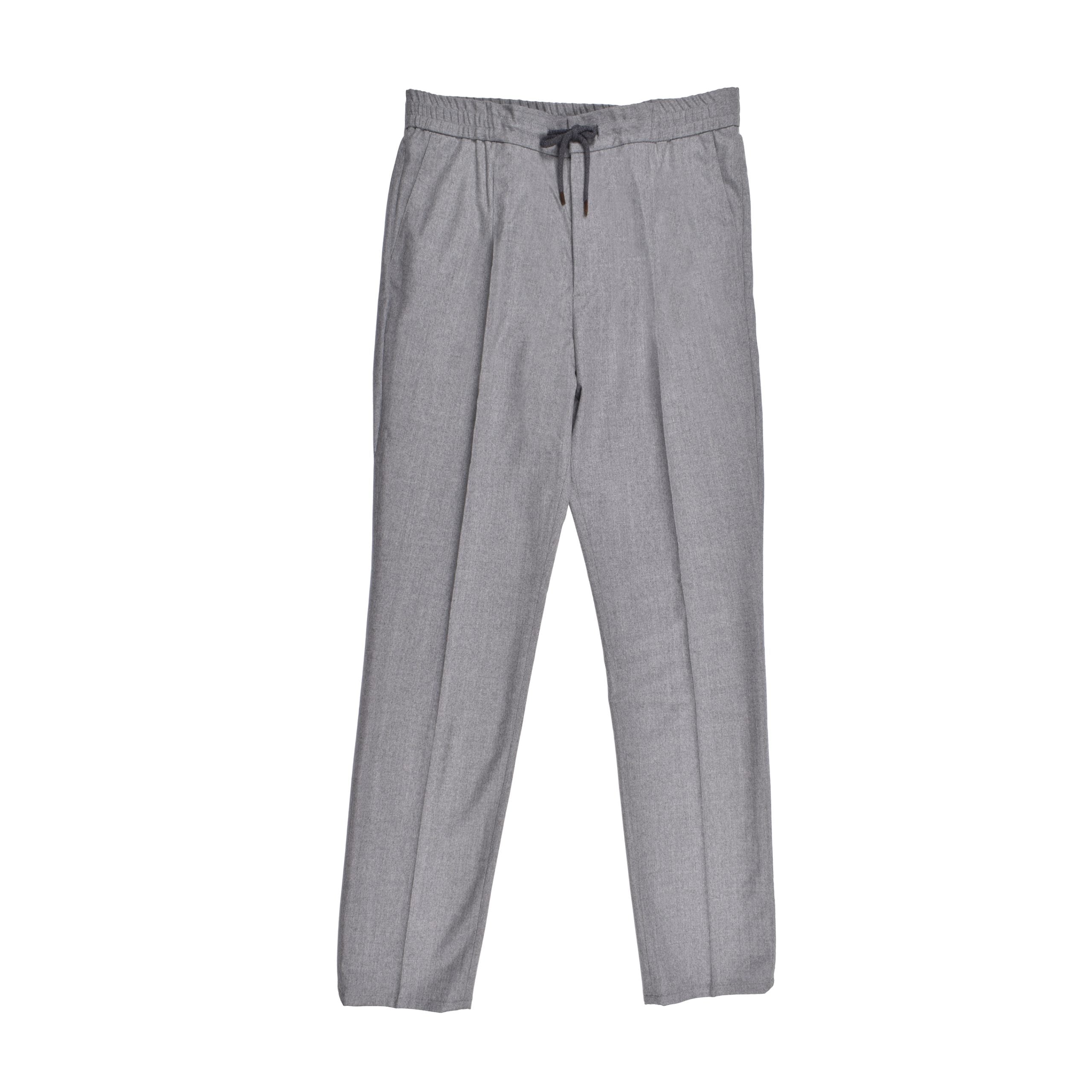 Brunello Cucinelli Gray Wool Casual Pants