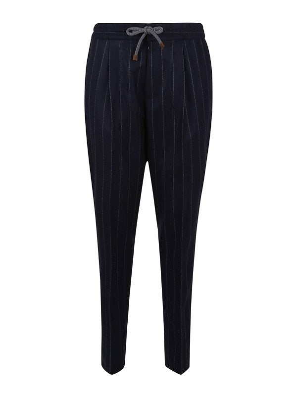 Brunello Cucinelli Blue Wool Pants