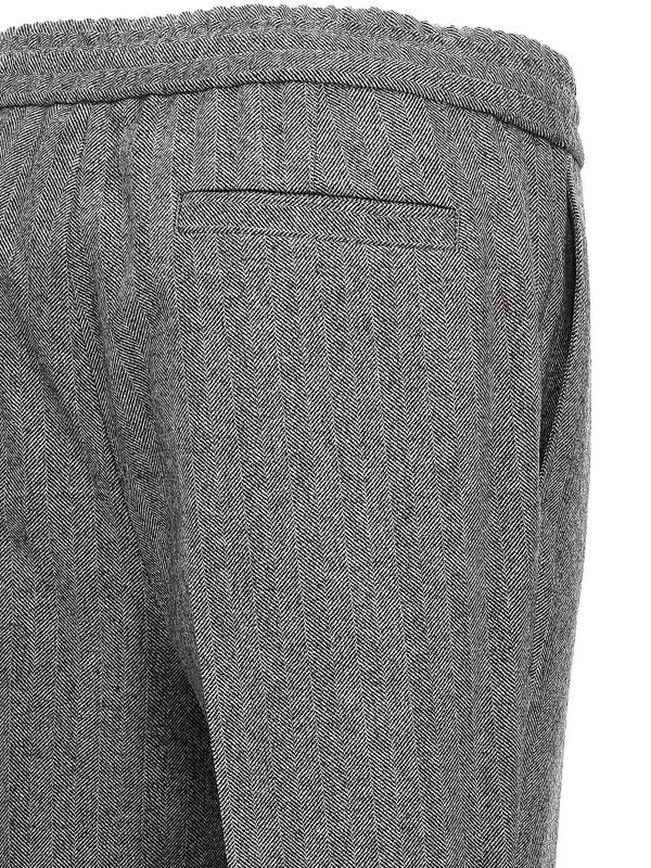 Brunello Cucinelli Gray Wool Casual Pants