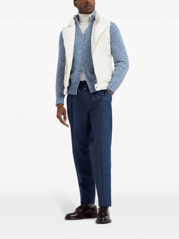 Brunello Cucinelli Blue Cotton Pants